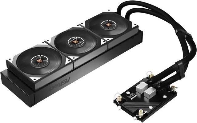 Alt view image 5 of 10 - ASRock WS XE 360D 360mm AIO Liquid CPU Cooler for Intel Xeon LGA 4677/4710, Dual-Pump Redundancy with Buzzer Alarm, Brazed Full-Copper Cold Plate, IP54-Rated Fans, 6-Year Warranty
