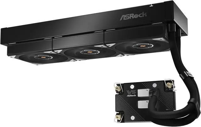 Alt view image 4 of 10 - ASRock WS XE 360D 360mm AIO Liquid CPU Cooler for Intel Xeon LGA 4677/4710, Dual-Pump Redundancy with Buzzer Alarm, Brazed Full-Copper Cold Plate, IP54-Rated Fans, 6-Year Warranty