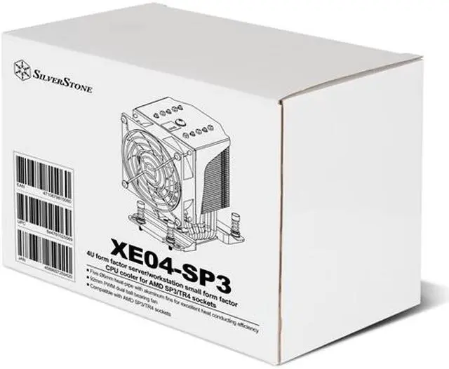 Alt view image 6 of 6 - Silverstone XE04-SP3 4U Form Factor Server/Workstation CPU Cooler for     AMD SP6/SP3/TR4 sockets  RL-XE04-SP3B
