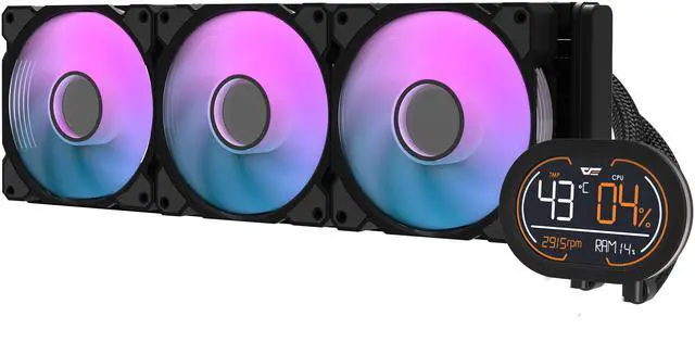 Alt view image 2 of 5 - darkFlash DH360D All-in-One 360mm Liquid CPU Cooler CPU support socket LGA 115x / 1200 / 1700 AMD CPU support socket AM5 / AM4 / AM3