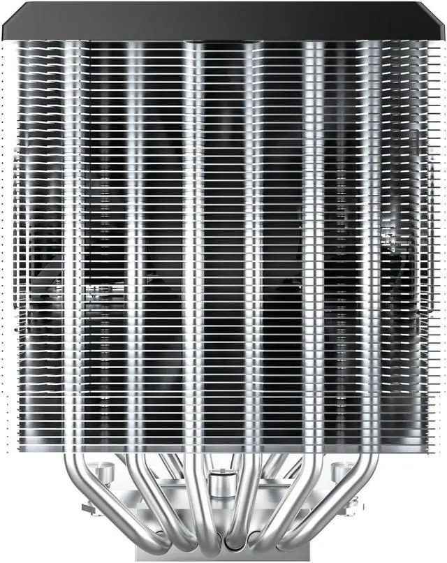 Alt view image 4 of 7 - MONTECH NX600 Dual-Tower CPU Air Cooler with 6 Heatpipes & Premium Top Cover | 28 mm E28 Fan 2000 RPM PWM | Soldered Copper Base | 85 CFM Airflow | Intel LGA1700 / 1851 & AMD AM5 Support | Black