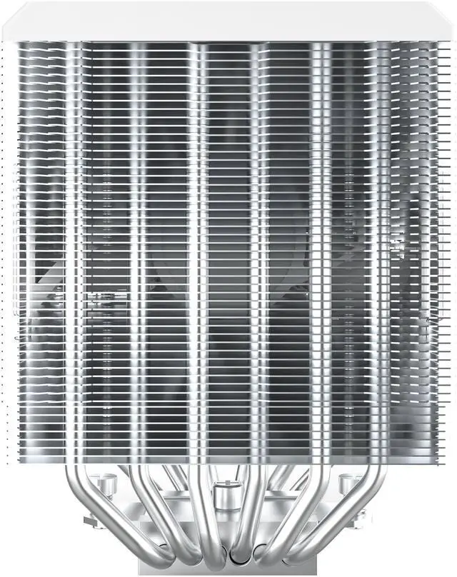 Alt view image 4 of 7 - MONTECH NX600 Dual-Tower CPU Air Cooler with 6 Heatpipes & Premium Top Cover | 28 mm E28 Fan 2000 RPM PWM | Soldered Copper Base | 85 CFM Airflow | Intel LGA1700 / 1851 & AMD AM5 Support | White