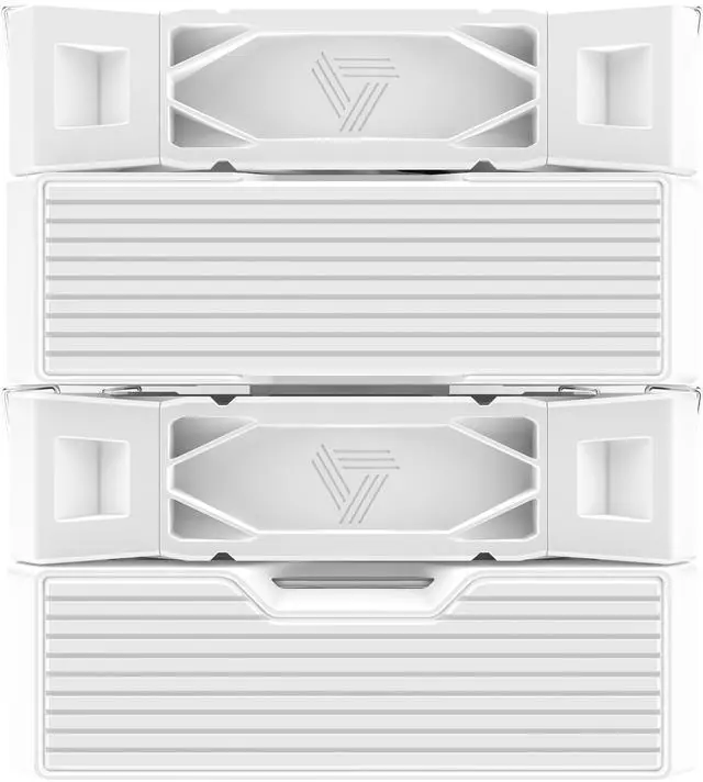 Alt view image 6 of 7 - MONTECH NX600 Dual-Tower CPU Air Cooler with 6 Heatpipes & Premium Top Cover | 28 mm E28 Fan 2000 RPM PWM | Soldered Copper Base | 85 CFM Airflow | Intel LGA1700 / 1851 & AMD AM5 Support | White