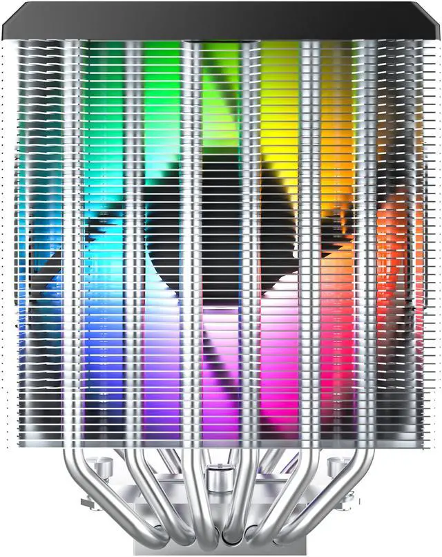 Alt view image 4 of 7 - MONTECH NX600 ARGB Dual-Tower CPU Air Cooler with 6 Heatpipes & Premium Top Cover | Intel LGA1700 / 1851 & AMD AM5 Support | Black