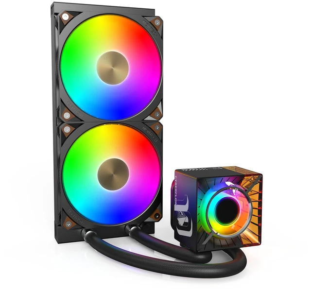 Main image of MONTECH CyberFlow ARGB 240mm AIO Liquid CPU Cooler, 2 ARGB PWM Fans, Black