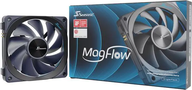 Main image of Seasonic MAGFLOW 120mm High Performance PWM Fan - Black