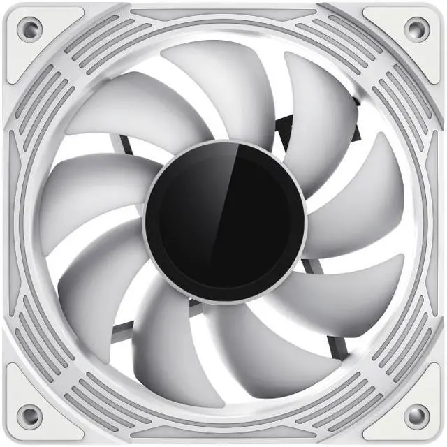 Alt view image 3 of 4 - GAMEMAX FN12A-C8I-W, 120mm White frame ARGB Fan - High-Performance Cooling Fan for PC Case Addressable RGB LED Case Fans