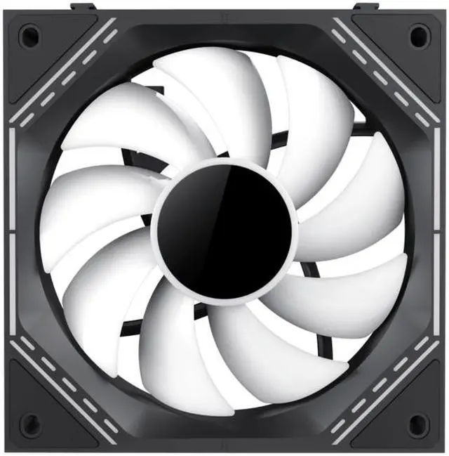 Alt view image 8 of 10 - GAMEMAX FN12A-S3I, 120mm Black frame ARGB Fan x3,120mm Computer case fan! Addressable RGB LED Case Fans