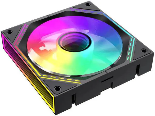 Alt view image 3 of 10 - GAMEMAX FN12A-S3I, 120mm Black frame ARGB Fan x3,120mm Computer case fan! Addressable RGB LED Case Fans