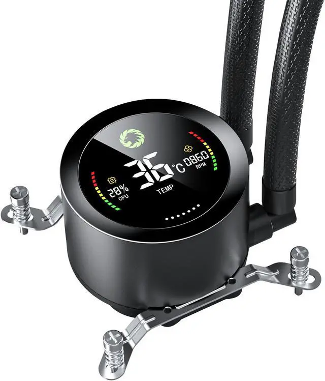 Alt view image 6 of 6 - GAMEMAX IceBurg 240 Digital BK, Liquid CPU Cooler 240mm Addressable ARGB Pump AIO Water Cooler - Supports Intel LGA 1851/1700, AMD AM5/AM4