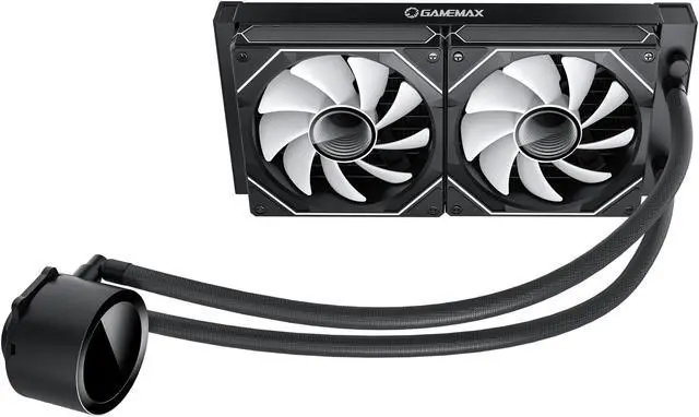 Alt view image 2 of 6 - GAMEMAX IceBurg 240 Digital BK, Liquid CPU Cooler 240mm Addressable ARGB Pump AIO Water Cooler - Supports Intel LGA 1851/1700, AMD AM5/AM4