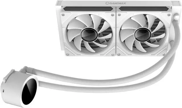 Alt view image 4 of 8 - GAMEMAX IceBurg 240 Digital WH, Liquid CPU Cooler 240mm Addressable ARGB Pump Fans 245W TDP AIO Water Cooler,  Supports Intel LGA 1851/1700, AMD AM5/AM4