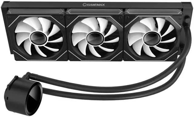 Alt view image 5 of 8 - GAMEMAX  IceBurg 360 Digital BK, Liquid CPU Cooler 360mm Addressable ARGB Pump Fans 290W TDP AIO Water Cooler