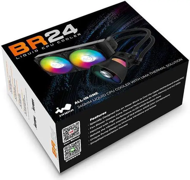 Alt view image 7 of 7 - In Win BR24 240mm AIO with UMA Cooling Design