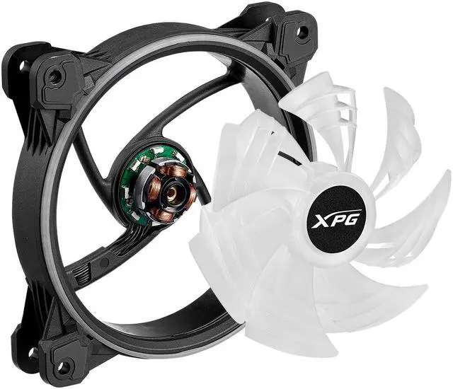 Alt view image 2 of 6 - XPG Hurricane 120mm ARGB Dual Ring PWM Case Fan