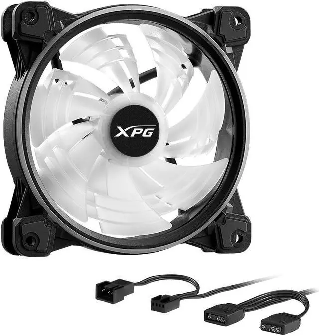 Alt view image 3 of 6 - XPG Hurricane 120mm ARGB Dual Ring PWM Case Fan