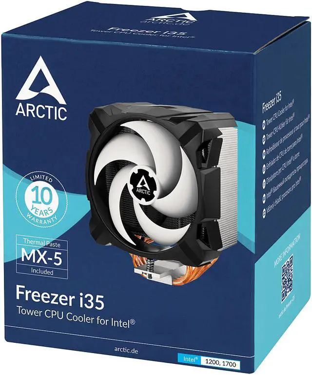 Alt view image 8 of 9 - Freezer i35 – CPU Cooler for Intel Socket 1700, 1200, 115x, Direct touch technology, 12cm Pressure Optimized Fan