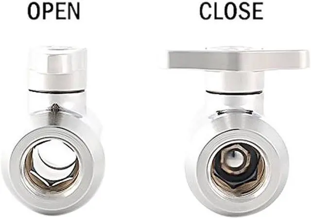Alt view image 3 of 3 - Bitspower BP-MVV-SLSL Mini Valve With Silver Shining Handle