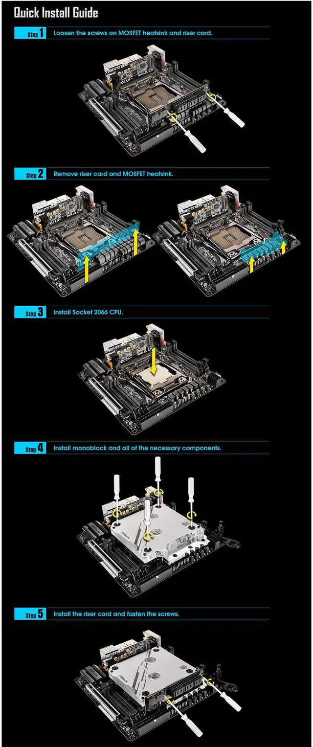 Alt view image 15 of 15 - Bitpower ASRock MonoBlock BP-WBMASRX299EI CPU Water Block Designed for Asrock X299E-ITX / ac. Retail.