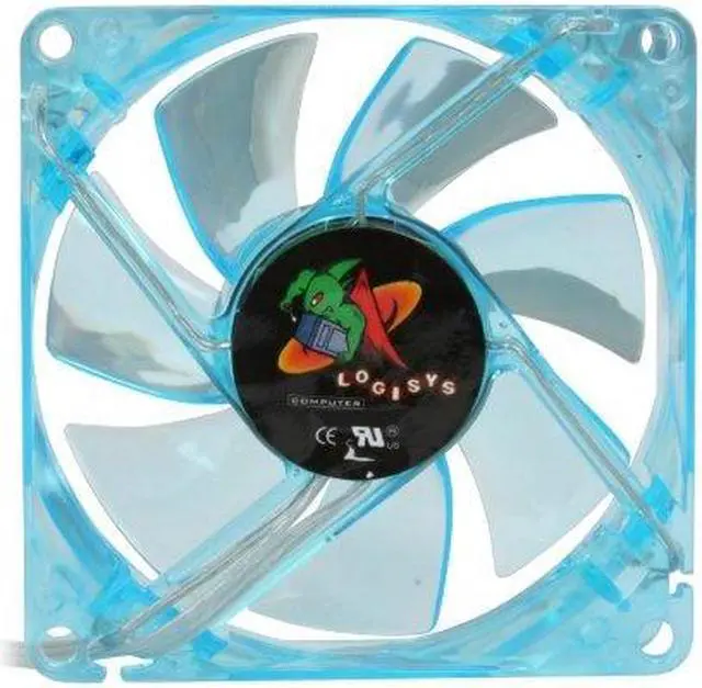 Alt view image 2 of 3 - LOGISYS Computer LT80UVBL 80mm UV Blue LED Case cooler
