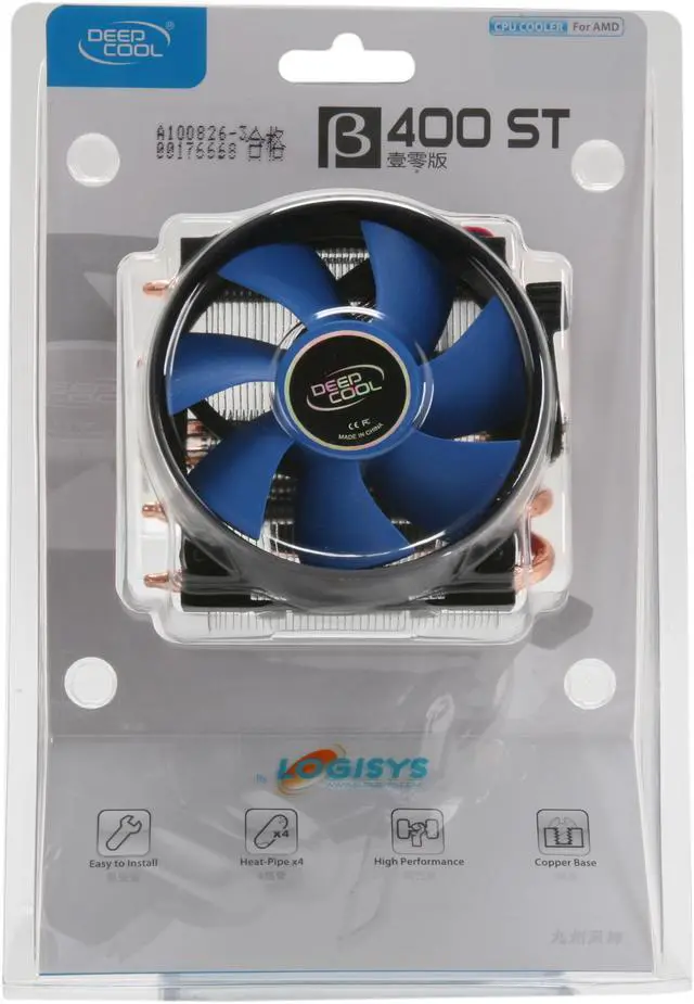 Alt view image 5 of 5 - LOGISYS Computer BETA 400 ST AC4400BT 92mm Hydro Bearing AMD CPU Cooler