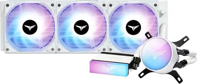 Main image of TEAMGROUP T-Force SIREN DUO360 AIO ARGB CPU & SSD Cooler Compatible with AMD Ryzen/Intel(LGA1700), All-in-One 4000 RPM Pump, Fan Speed 600-2200 RPM, White TB140602