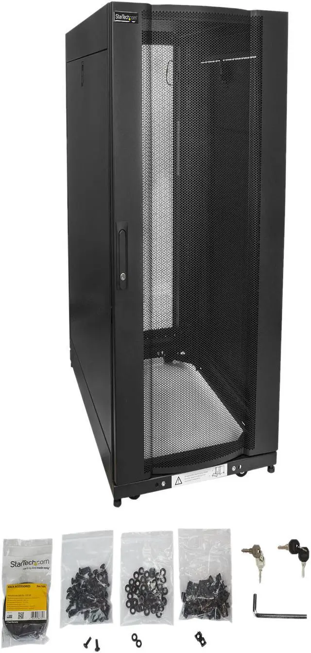 Alt view image 11 of 11 - StarTech.com RK2537BKM Server Rack Cabinet - 25U Rack - 37" Deep Enclosure - Server Cabinet - Computer Cabinet - Network Cabinet - Network Enclosure