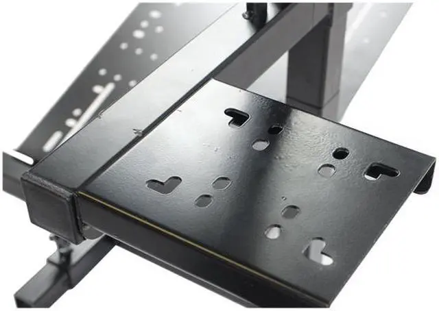 Alt view image 4 of 5 - GTR Simulator - GTA-F Model (Black) Triple or Single Monitor Stand with Red/White Adjustable Leatherette Seat, Racing Simulator Cockpit gaming chair Triple Monitor Stand