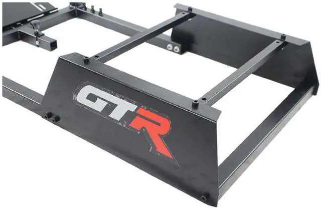 Alt view image 5 of 5 - GTR Simulator GTA-F Model (Black) Triple or Single Monitor Stand with Black/Red Adjustable Leatherette Seat, Racing Gaming Driving Simulator Cockpit chair Triple Monitor Stand