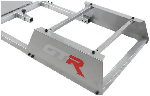 Alt view image 7 of 7 - GTR Simulator GTA Model Silver Frame with Black/Red Real Racing Seat, Racing Driving Gaming Simulator Cockpit Chair with Gear Shifter Mount.