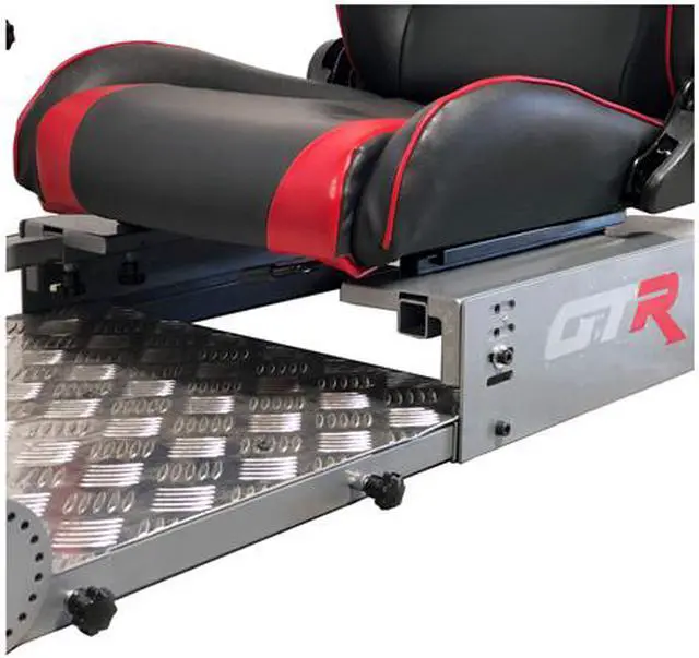 Alt view image 4 of 7 - GTR Simulator - Model GTA-Pro Racing Simulator Home Workstation Racing Cockpit with Real Racing Seat Black and Racing Rig Control Mounts for Driving and Flight Simulator Gaming