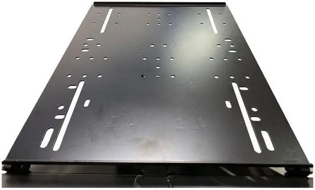 Alt view image 6 of 6 - GTR Simulator GTAF-S-S105LBK - GTA-F Model (Silver) Triple or Single Monitor Stand with Black Adjustable Leatherette Seat, Racing Simulator Cockpit Gaming Chair Single Monitor Stand