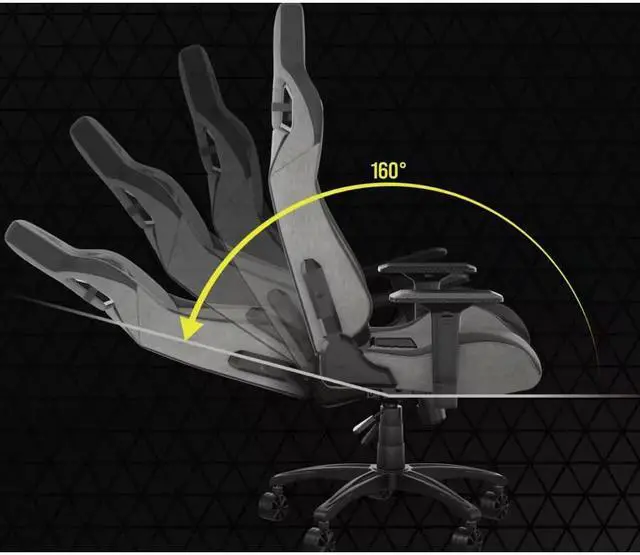 Alt view image 2 of 5 - Corsair T3 Rush Gaming Chair (Fabric Grey/Charcoal)