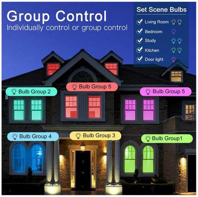Alt view image 4 of 4 - MagicLight Smart Light Bulb (60w Equivalent), A19 7W Multicolor 2700k-6500k Dimmable WiFi LED Bulb, Compatible with Alexa Google Home Siri IFTTT