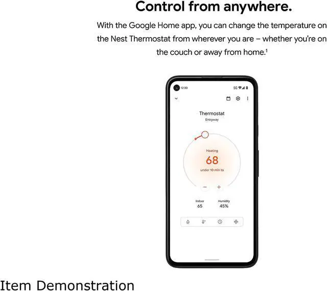 Alt view image 8 of 12 - Nest Thermostat, Snow | Smart Home Thermostat