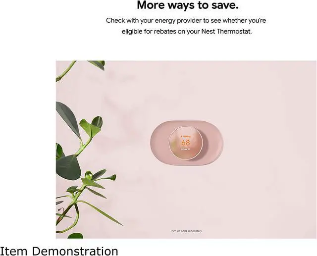Alt view image 12 of 12 - Nest Thermostat, Snow | Smart Home Thermostat