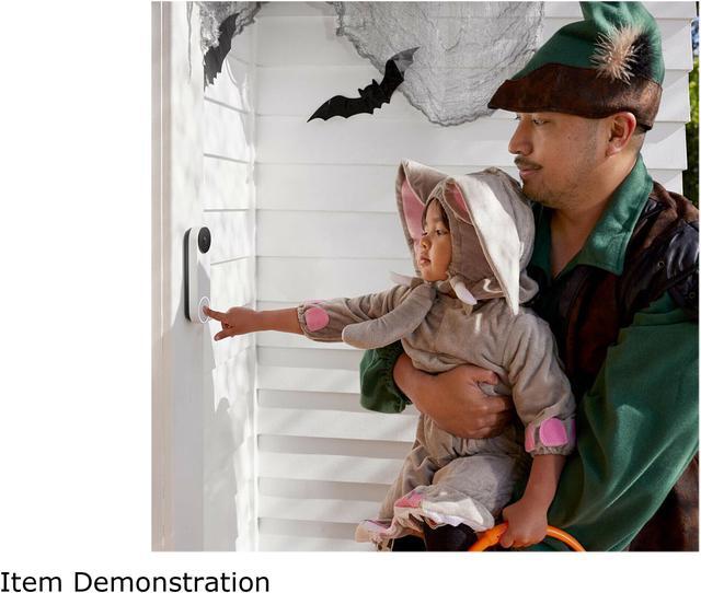 Alt view image 9 of 9 - Nest Doorbell with battery, Snow