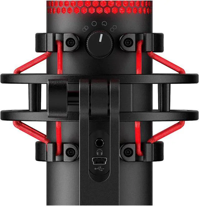 Alt view image 6 of 10 - HyperX QuadCast USB Condenser Gaming Microphone for PC, PS4 and Mac - Red