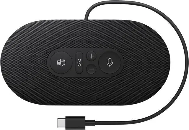 Alt view image 5 of 5 - Microsoft Modern USB-C Speaker, Certified for Microsoft Teams, 2- Way Compact Stereo Speaker, Call Controls, Noise Reducing Microphone. Wired USB-C Connection