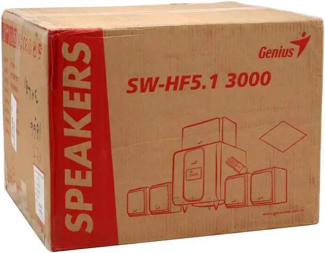 Alt view image 15 of 15 - Genius SW-HF-5.1 3000 80 Watts total 5.1 Speaker System