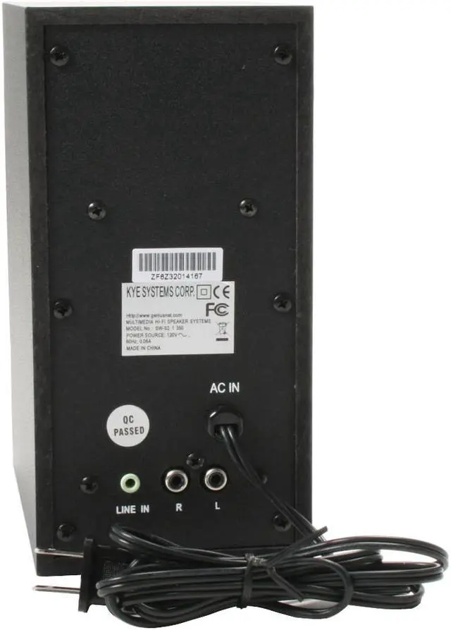 Alt view image 4 of 8 - Genius SW-S2.1 350 9 Watts 2.1 Black Speaker