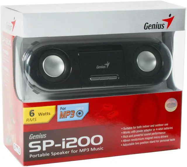 Alt view image 8 of 8 - Genius SP- i200 6 watts Black Portable Speaker