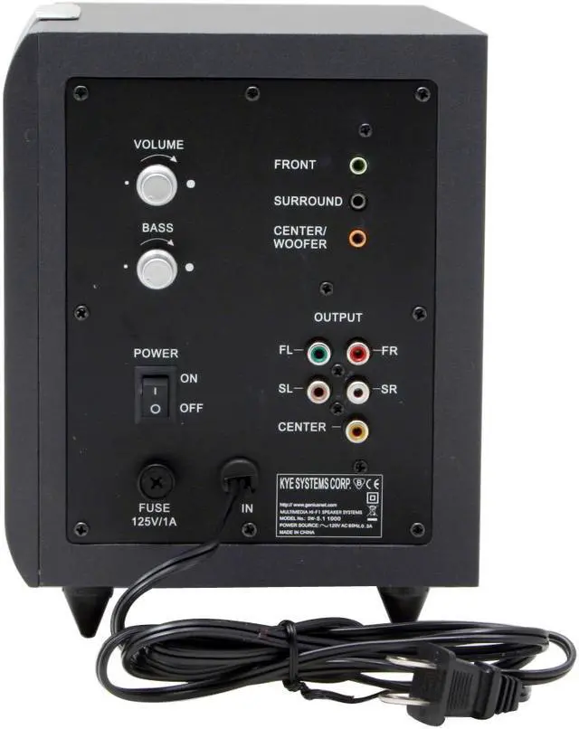 Alt view image 6 of 11 - Genius SW-5.1 1000 25 watts 5.1CH Surround System