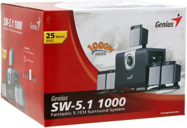 Alt view image 11 of 11 - Genius SW-5.1 1000 25 watts 5.1CH Surround System