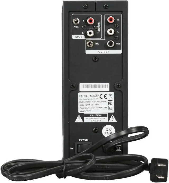 Alt view image 5 of 14 - Genius SW-V2.1 1250 36 Watts RMS 2.1 4-piece Gaming Speaker System