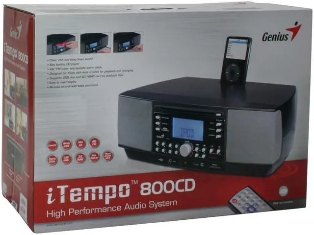 Alt view image 12 of 12 - Genius i-Tempo 800CD 20 Watts 2.1 High Performance Audio System
