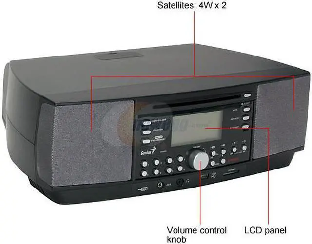 Alt view image 2 of 12 - Genius i-Tempo 800CD 20 Watts 2.1 High Performance Audio System