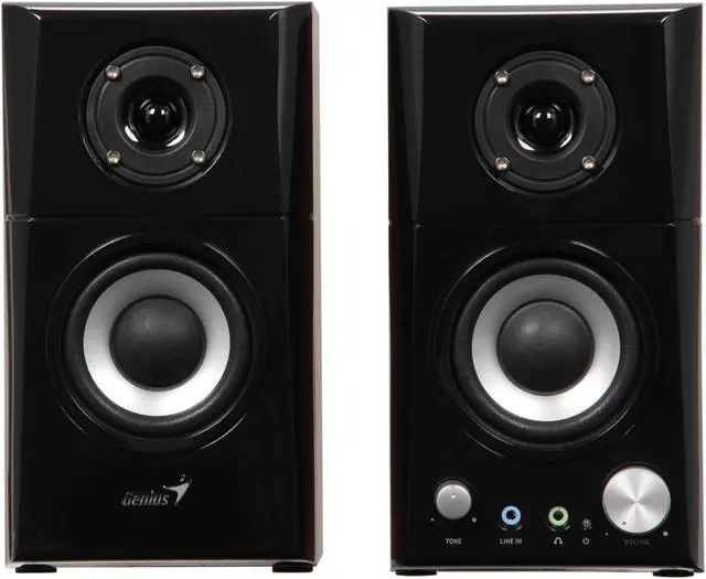 Alt view image 2 of 5 - Genius Hi-Fi Wooden Speaker 2.0 SP-HF500A 14 W 2.0 Hi-Fi Wood Speakers