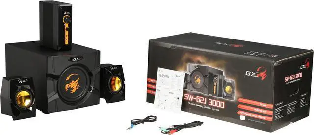 Alt view image 14 of 14 - Genius GX Gaming SW-G2.1 3000 70 Watts RMS 2.1 Speaker System