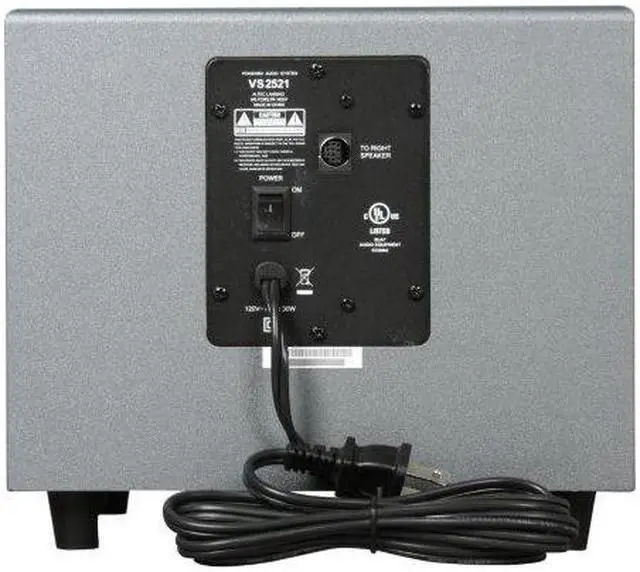 Alt view image 5 of 5 - ALTEC LANSING VS2521 28 Watts 2.1 Speaker System